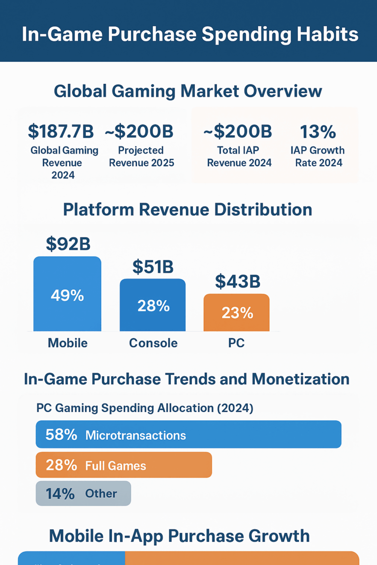 In-game purchase spending habits