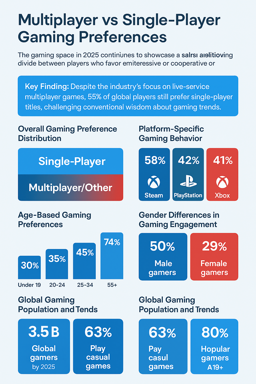 Multiplayer vs single-player gaming preferences