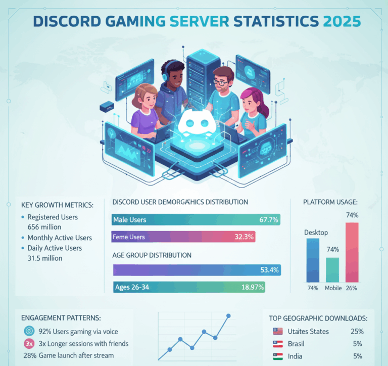 Discord gaming server statistics