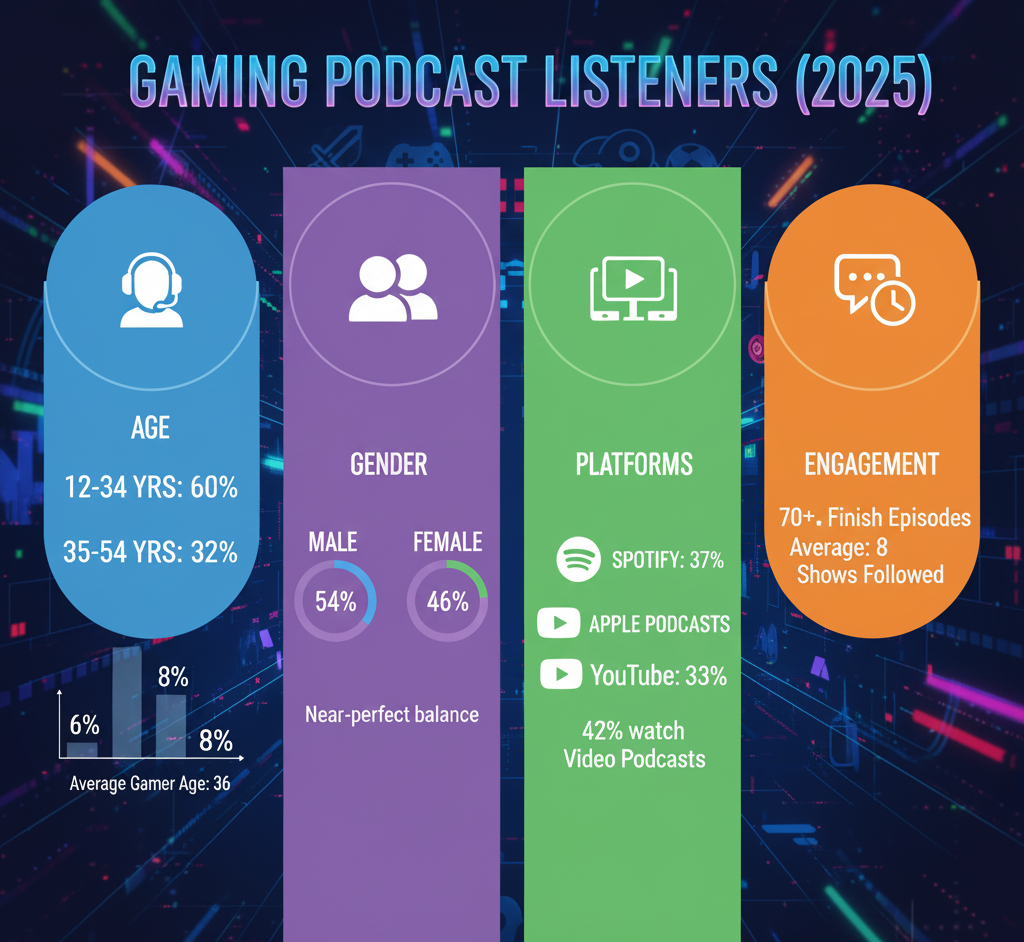 Gaming Podcast Listener Demographics (2025)