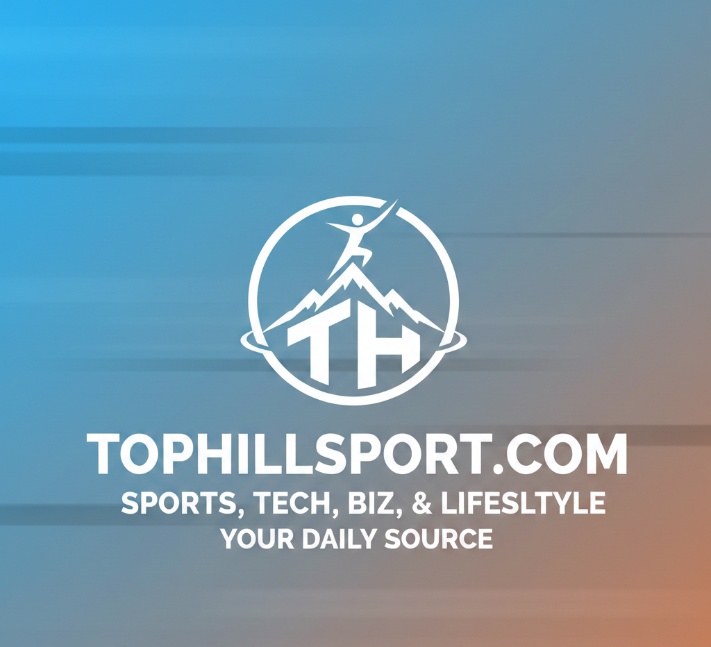 TopHillSport.com multi-topic content platform with 25M monthly users, content distribution chart, and traffic growth trajectory.